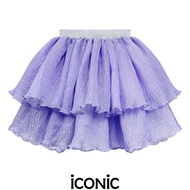EIRENE SKIRT 20605 Solid Color Two Layers Elastic Waist FreeSize
