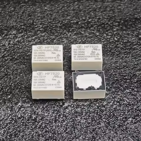 2PCS/lot Relay HF7520-005 012 024-HSTP/ZST/HTP A set of normally open conversion 4PIN 16A