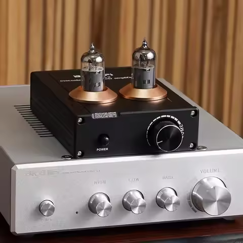 6A2 Vacuum Tube PreAmplifier Stereo 6A2 Audio Pre-Amp Bile HiFi PreAMP 12V2A