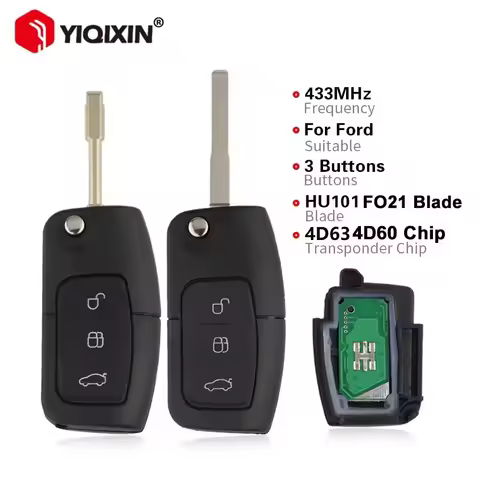 315/433MHz Remote Car Key For Ford Focus Mk2 Mk3 Mk4 Fiesta Mondeo Ranger Fusion 433MHZ 4D60/63 Chip