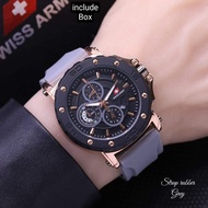 Jam Tangan Swiss Army Original water Resistant Jam Tangan Pria Tali karet Terbaru Jam Tangan Fashion