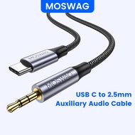 MOSWAG USB C to 2.5mm Headphone Cable,Type C to 2.5 mm Replacement Cord