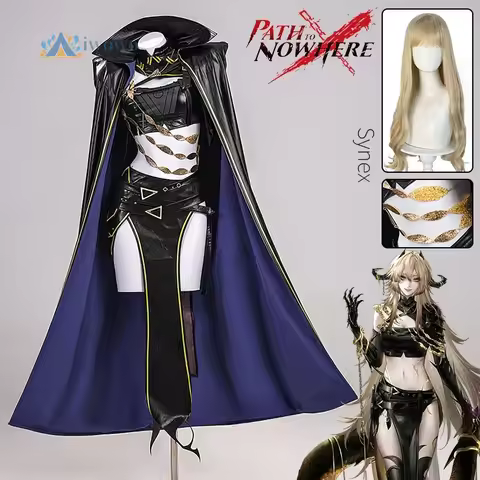 Path To Nowhere Synex Cosplay Costume Wig Cloak Skirt Headwear Necklace Gloves Props Full Set For Wo