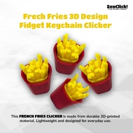 ZenClick! French Fries Clicker Cute Aesthetic 3D Print Fidget Toy Keychain Stress Relief Relaxation