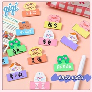 Papan nama pin bros lucu, Klip Papan Nama Akrilik, Acrylic Name Tag/PIN PENITI BROS LUCU BISA DITULI