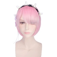 [Boutique1] Hajimeru Isekai Seikatsu Rem Ram Twins Blue Pink Cosplay Wig +Pins Party New VN
