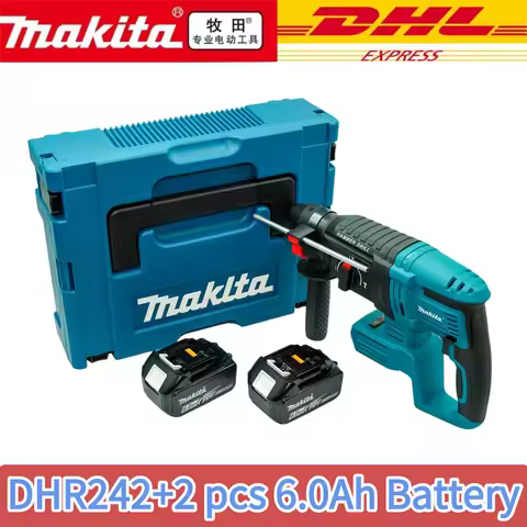 Makita DHR242 18V Cordless Rotary Hammer SDS Plus 24mm 3-Mode Professional Impact Drill Power Tool f