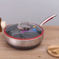 Grade 316 Stainless Steel Japanese Yukihira Saucepan/ Snow Flat Pot/Frying Pot/ Cooking Pot