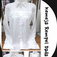 Kemeja Putih Polos Hem Cewek Bluese Wanita Baju Putih Kerja Formal