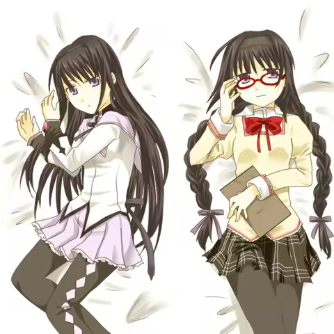 Dakimakura Anime Homura Akemi Double-sided Print 2WAY Tricot Life-size Body Pillow Cover Pillowcase 