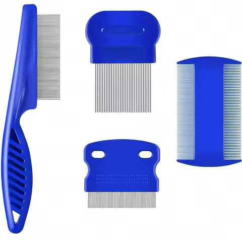 4Pcs/6Pcs Pet Comb Flea Comb Fine-Toothed Needle Comb Cat and Dog Tear Stain Comb Chin Comb Face Com