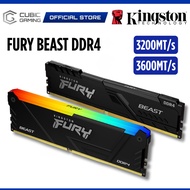 KINGSTON FURY BEAST / FURY BEAST RGB DDR4 3200MHZ / 3600MHZ DESKTOP GAMING PC MEMORY RAM - 8GB 16GB 