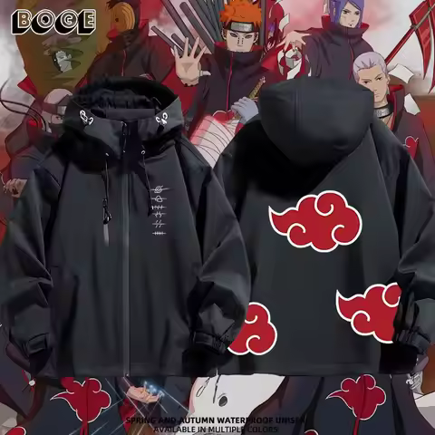 Naruto Akatsuki anime cartoon cute windbreaker anime style for boys and girls couples spring and aut