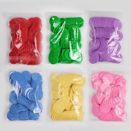 2.5cm Solid Color Color Blank Plastic Coin Kindergarten Reward Exchange Chip Token Points Toy Learni