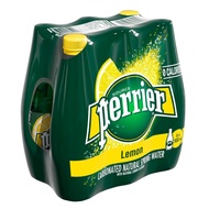 Perrier Sparkling Natural Mineral Water Lemon Bottle - 6 s x 500 ml