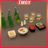 TMOY 7PCS Doll House Accessories 1:12 Dollhouse Miniature Eel Rice Caviar Sake Lamian Noodles Kitche