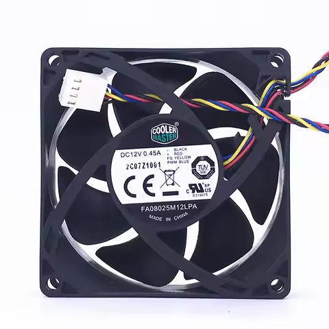 Cooler Master FA08025M12LPA DC 12V 0.45A 80x80x25mm 4-Wire Cooling Fan