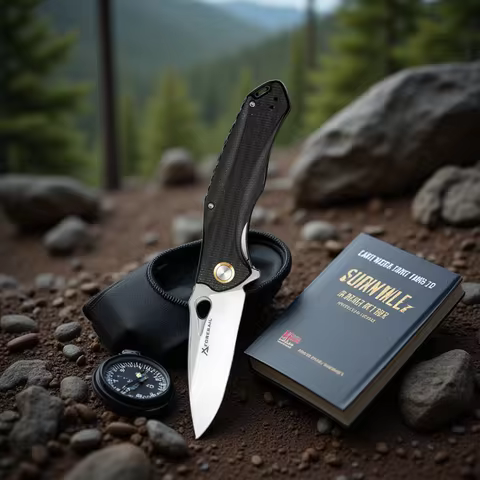 VNLA 14C28N Blade keenness Folding Knife Pocketknives Fishing Survival Outdoor Camping on foot Bushc