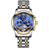 ONOLA solid steel belt business tourbillon hollow automatic mechanical watch mens waterproof watch m