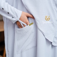 Latest Fateeya Abaya Set Hijab Strap 2 In 1 Gamis Umroh Series Crinkle Airflow Premium