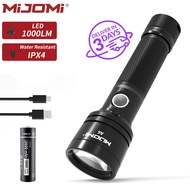 {HISDFHGBDFR} Mijomi A6 flashlight 1000 lumen Samsung 228 m beam distance rechargeable LED flashligh