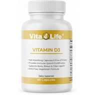 Vita4Life Vitamin D3 Contains K2 and Magnesium | High Absorption, Immunity and Bones | Non-Genetic, 