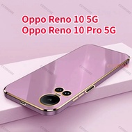 Oppo Reno 10 5G 10Pro 2023 Luxury Plating Casing For Oppo Reno 10 Reno10 Pro Reno10Pro 10Pro+ + Plus 5G Phone Case Soft Silicone Shockproof Back Cover