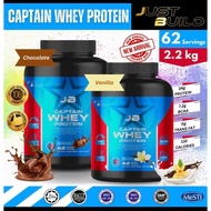 【Official】JB Just Build Captain Whey Protein 2.2kg (4.85LBS) Chocolate / Vanilla - 62servings