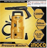 INGCO 1200W High Pressure Washer with Aluminium Wire Motor and Auto Stop System HPWR12008