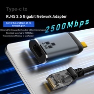 USB-C/Type-C Male to RJ45 Female 2.5 Gbps Network Card Adapter 2500Mbps Ethernet Adapter Network Con