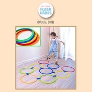 Hopscotch Ring 10pcs - Children's Sports Motorcycle Jumping Circle Toy Education Outdoor Sport Toy R