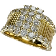Pre-owned size 12 diamond 1.00ct ring in 18K gold, 7.0g.