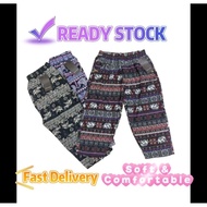 Seluar 3 suku Wanita Zip Poket / Lady 3/4 Pants 3 Quarter Elastic Pant Elephant Flora Art