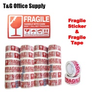 Fragile Tape 45mm x 50m / Fragile Sticker / Fragile Label  9cm x 5cm