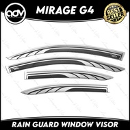 Mitsubishi Mirage G4 2013-2021 Rain Guard Window Visor Tone Toned (Black net)
