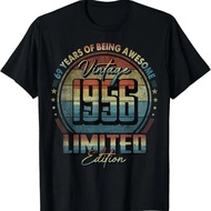 Men's cotton T-shirt Vintage 1956 Limited Edition T Shirt 69 Year Old 69Th Birthday Fast Shipping 4X