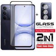 2 in 1 Screen Protector Tempered Glass Film For Realme C75 x C75x C71 RealmeC75x C75 x RealmeC75 Rea