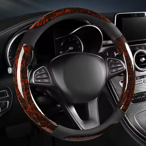 A leather car steering wheel cover for yz스토어 dacia duster sealion 7 byd zeekr 7x gac gs8 14.5-15 "37