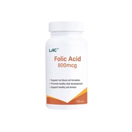 LAC Folic Acid 800Mcg 100's for Pregnant Woman, Pregnant Supplement HTM Pharmacy