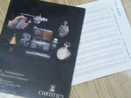1991年12月9日一本約 50頁  Christie' 佳士得拍賣,  Spy', Subminiatures and Detective Cameras這本英國全球最重要相機拍賣行 Christi