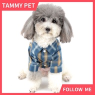 Dog Plaid Shirts for Small Dogs Cats Casual Blouse Buttons Adorable Bear Pocket Puppies Chihuahua Cl