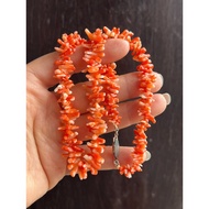 San.ho necklace with natural branches, 7.8 to 13.8 mm long, 41 cm long, siliver silver buckle, brand