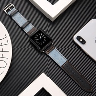 🇲🇾 OEM Apple Watch 38MM/40MM/41MM/42MM/44MM/45MM Strap Denim Fabric + Leather tali jam tangan 手表带