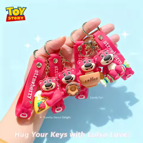 Lotso Bear Epoxy Resin Birthday Gift Plushie Cute Car Keychain Pendant Cartoon Girly Heart Bag Keych