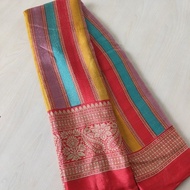 Rangoli Rainbow Satin Silk Saree to Ship