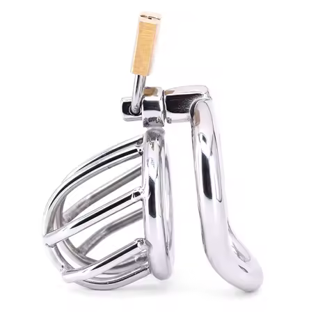 56mm Male Chastity Cage with Urinal Port Stainless Steel Cock Cage BDSM Chastity Belt for Man