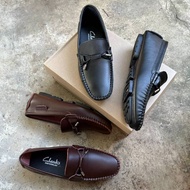 ( FREE GIFT 🎁 ) CLARKS LOAFERS 8609  LEATHER READY STOCK KASUT KULIT SHOES MAN MEN KASUT PEJABAT KUL