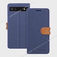 CITY For Google Pixel 6a 浪漫都會支架皮套 藍色