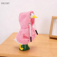 emlymy 7 Inch Desk Goose Outfits Funny Mini Porch Costume Decor Geese Statue for Countertops Bookshe
