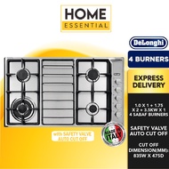 Delonghi 4 Sabaf Burner Built-In Stainless Steel Hob Safety Devices IL 419 AGD DX